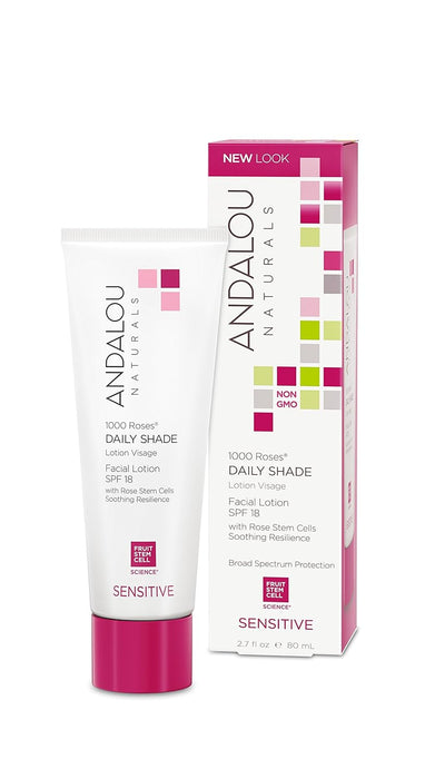 Andalou Naturals Sensitive 1000 Roses Daily Shade Spf 18 Lotion 2.7 Oz