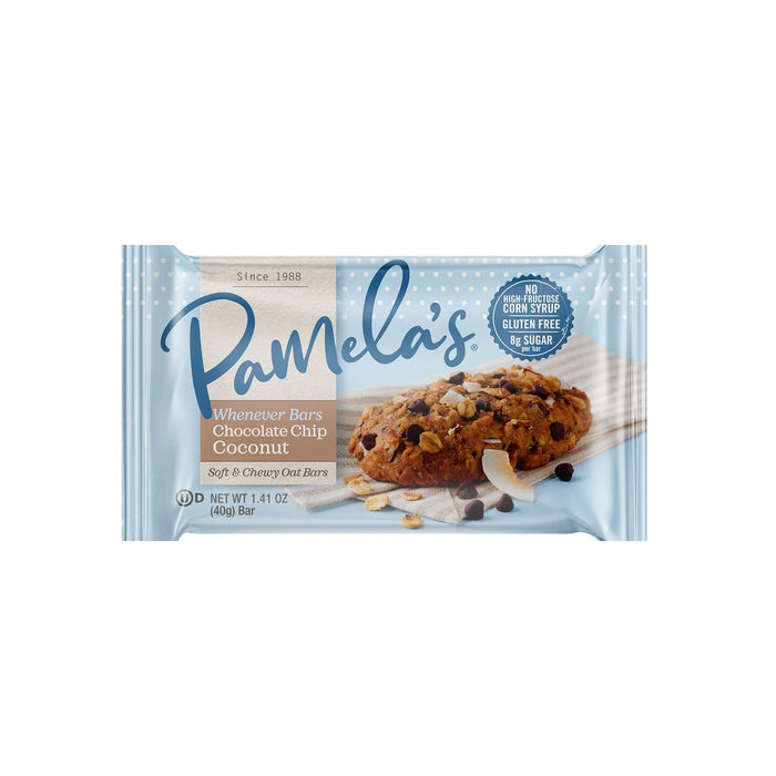 Pamela'S  Whenever Bars Oat Chocolate Chip Coconut   5/1.41 OZ