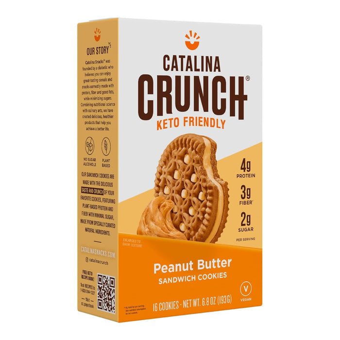 Catalina Crunch  Cookie Sandwich Peanut Butter  6.8 Oz