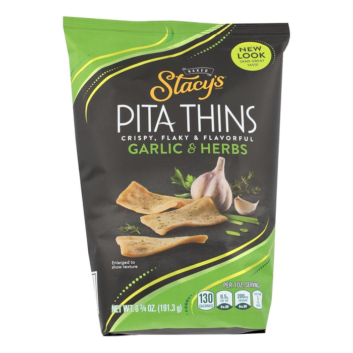 Stacy`S  Pita Thins Garlic And Herbs  6.75 Oz