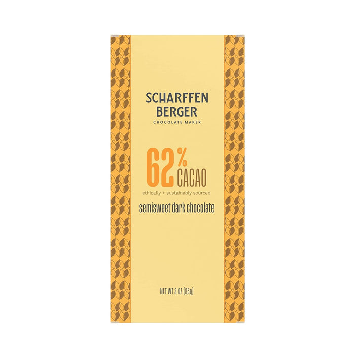 Scharffen Berger Semi Sweet Dark Chocolate Bar 62% Cacao 3 Oz