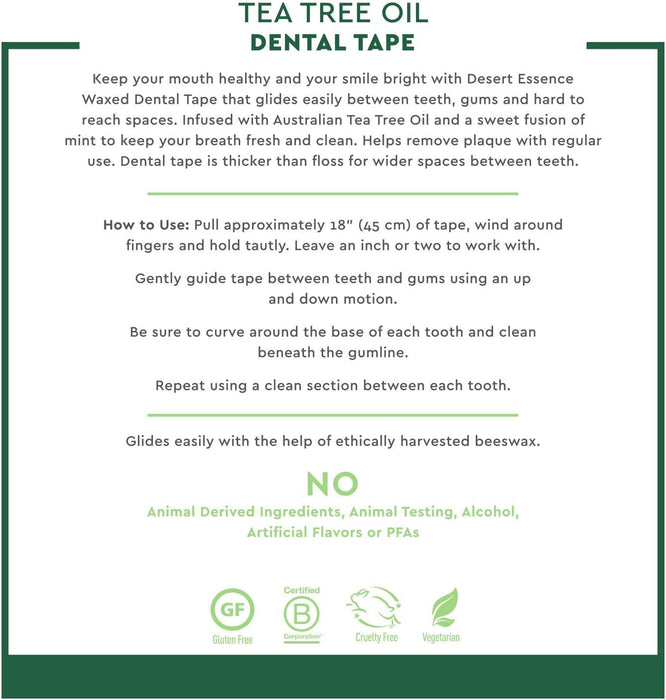 Desert Essence  Tea Tree Oil Dental Tape  30 Yd