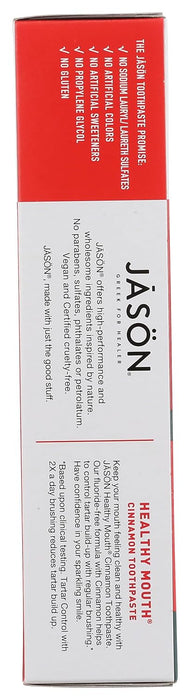 JASON Fluoride Free Healthy Mouth Cinnamon Toothpaste 4.2 OZ