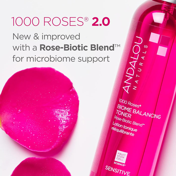 Andalou Naturals Sensitive 1000 Roses Biome Balancing Toner 6 Fl