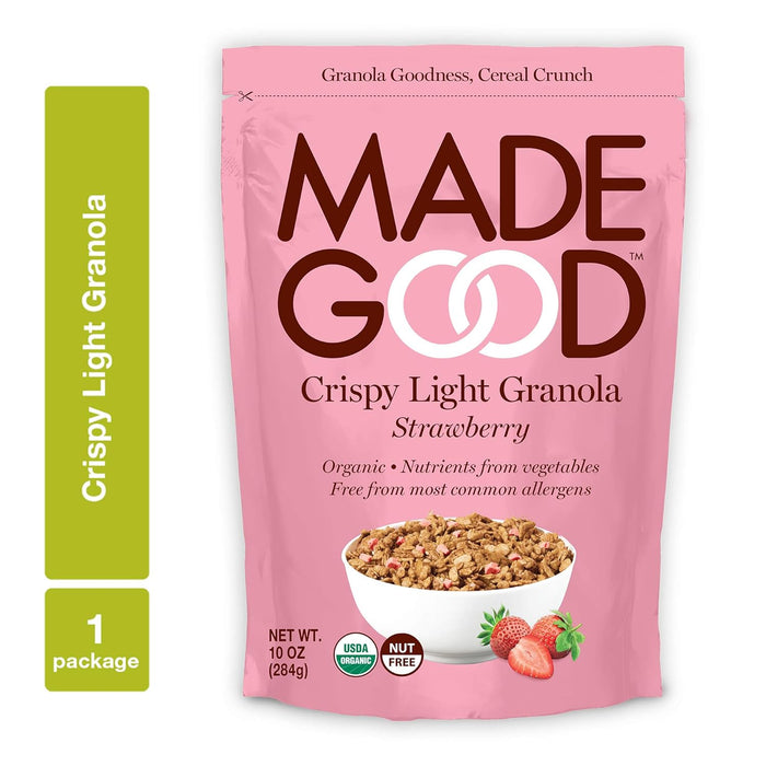 Made Good  Crispy Light Granola Strawberry   10 Oz