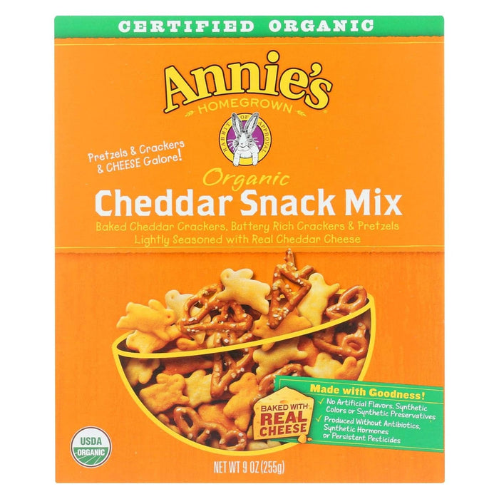 Annie'S Homegrown  Organic Cheddar Pretzels & Crackers Snack Mix  9 Oz