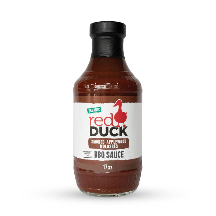 Red Duck Organic BBQ Sauce Smoked Applewood Molasses 17 oz