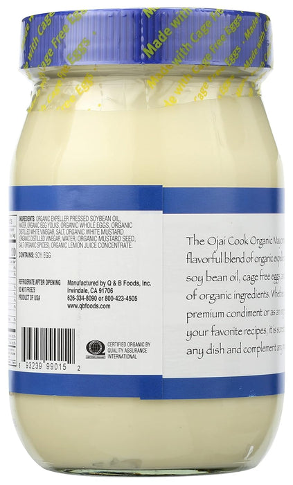 The Ojai Cook Organic Mayonnaise 16 oz