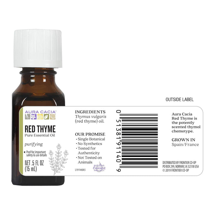 Aura Cacia  Essential Oil Red Thyme  1 Each  0.5 Oz