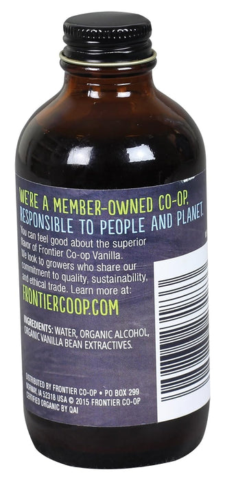 Frontier Nat Prod Co-Op  Organic Vanilla Extract  1 Each  4 Oz