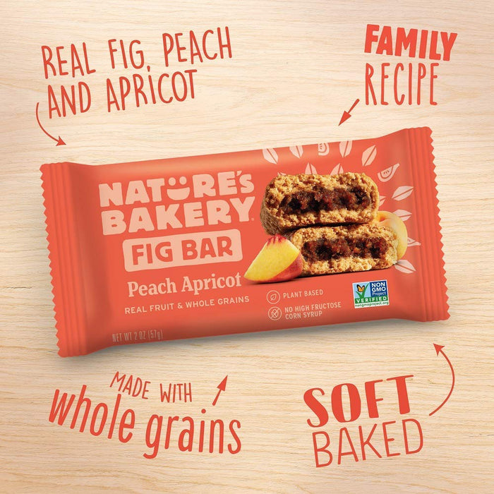 Nature'S Bakery  Stone Ground Whole Wheat Fig Bar Peach Apricot  2 Oz