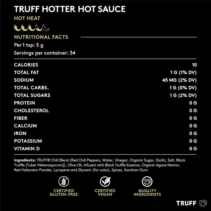 Truff Black Truffle Hotter Sauce 6 oz