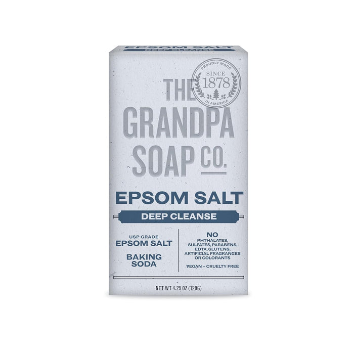 The Grandpa Soap Co.  Epsom Salt Deep Cleanse Bar Soap 4.25 Oz