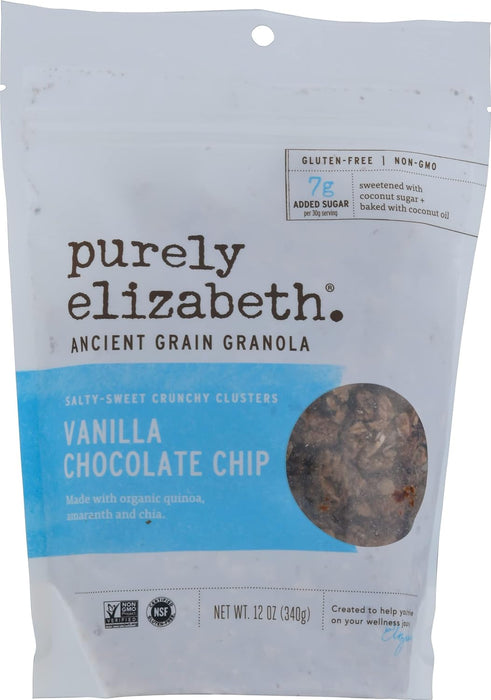 Purely Elizabeth  Vanilla Chocolate Chip Ancient Grain Organic Granola   12 Oz