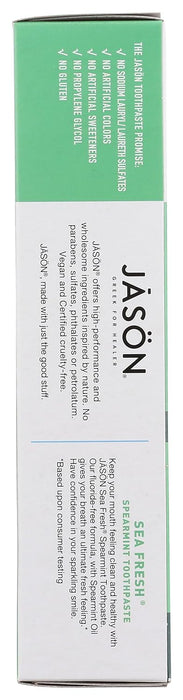 JASON NATURAL COSMETICS Fluoride Free Sea Fresh Toothpaste 4.2 OZ