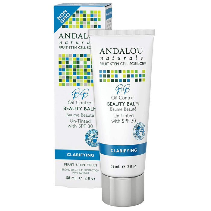 Andalou Naturals Clarifying Oil Control Balm Un Tinted With Spf30 2 Oz