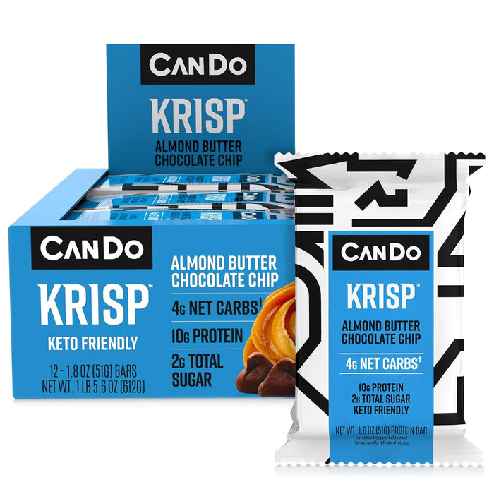 Keto Krisp  Almond Butter Chocolate Chip Bar  1.8 Oz