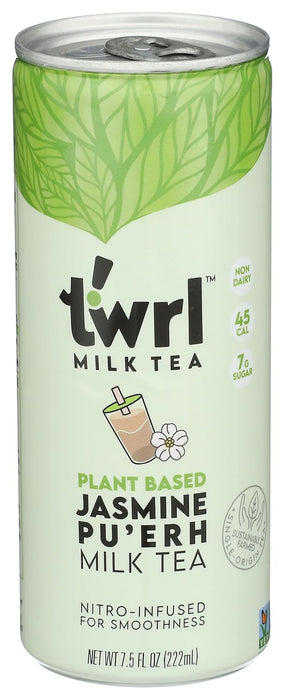 Twrl Milk Tea  Plant Based Supreme Jasmine Pu'Erh Tea  7.5 Fl Oz