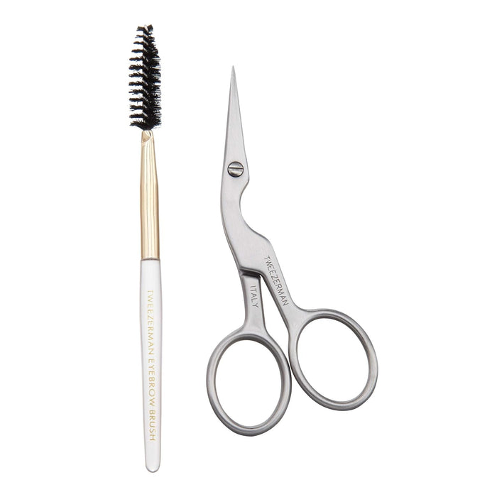 Tweezerman Brow Shaping Scissors and Brush 1 CT