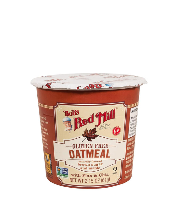 Bob'S Red Mill  Gluten Free Oatmeal Cup Brown Sugar And Maple   2.15 Oz