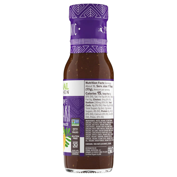 Primal Kitchen Teriyaki Sauce No Soy 8.5 oz