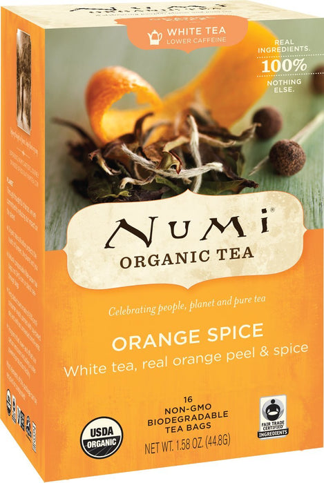 Numi Tea Organic Orange Spice White Tea 16 bags