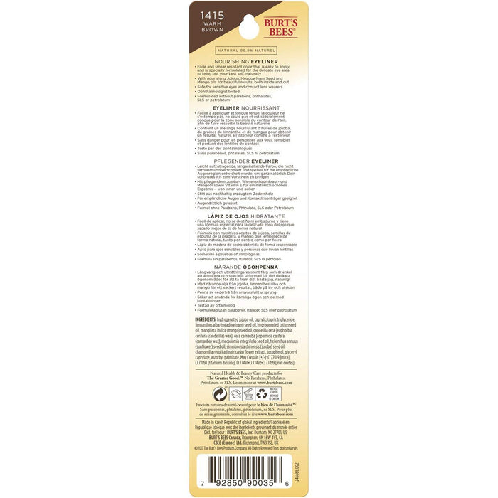 Burt'S Bees  Nourishing Eyeliner Warm Brown   .04 Oz