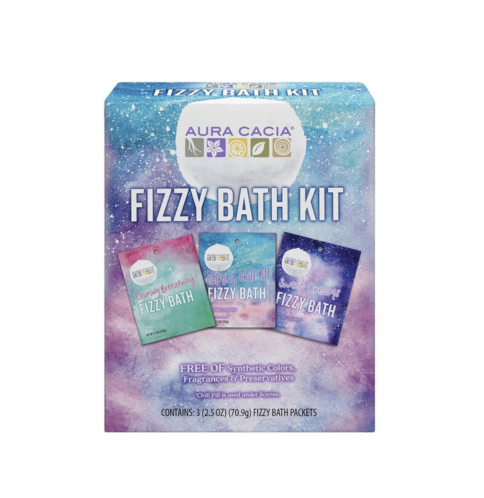 Aura Cacia Fizzy Bath Kit 3/2.5 Oz Packets 1 Each 7.5 Oz