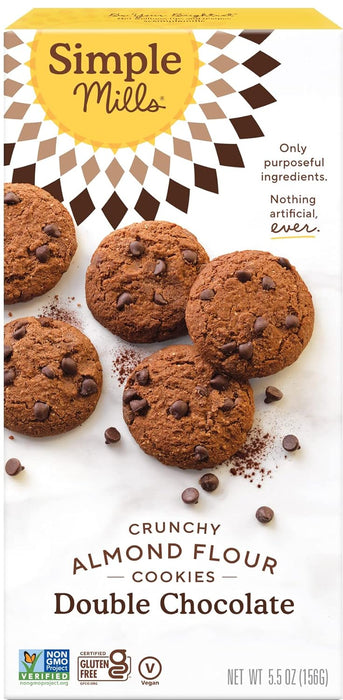 Simple Mills  Cookies Crunchy Double Chocolate  5.5 Oz