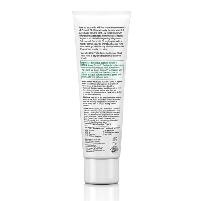 Jason Natural Products  Strengthening Toothpaste Coconut Mint  1 Each  4.2 Oz