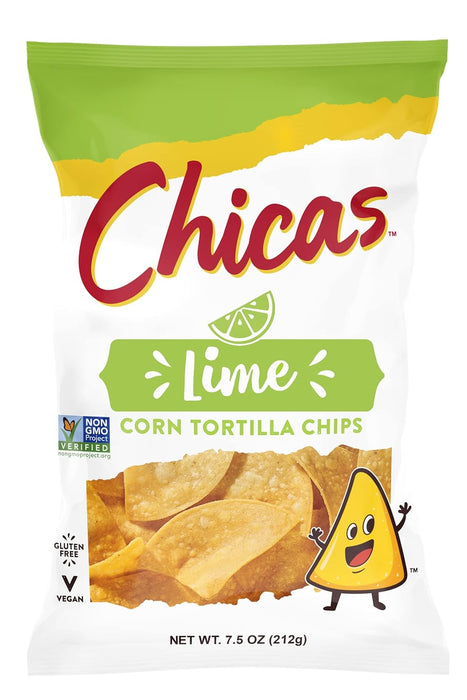 Chicas  White Corn Tortilla Chips With Lime  7.5 Oz