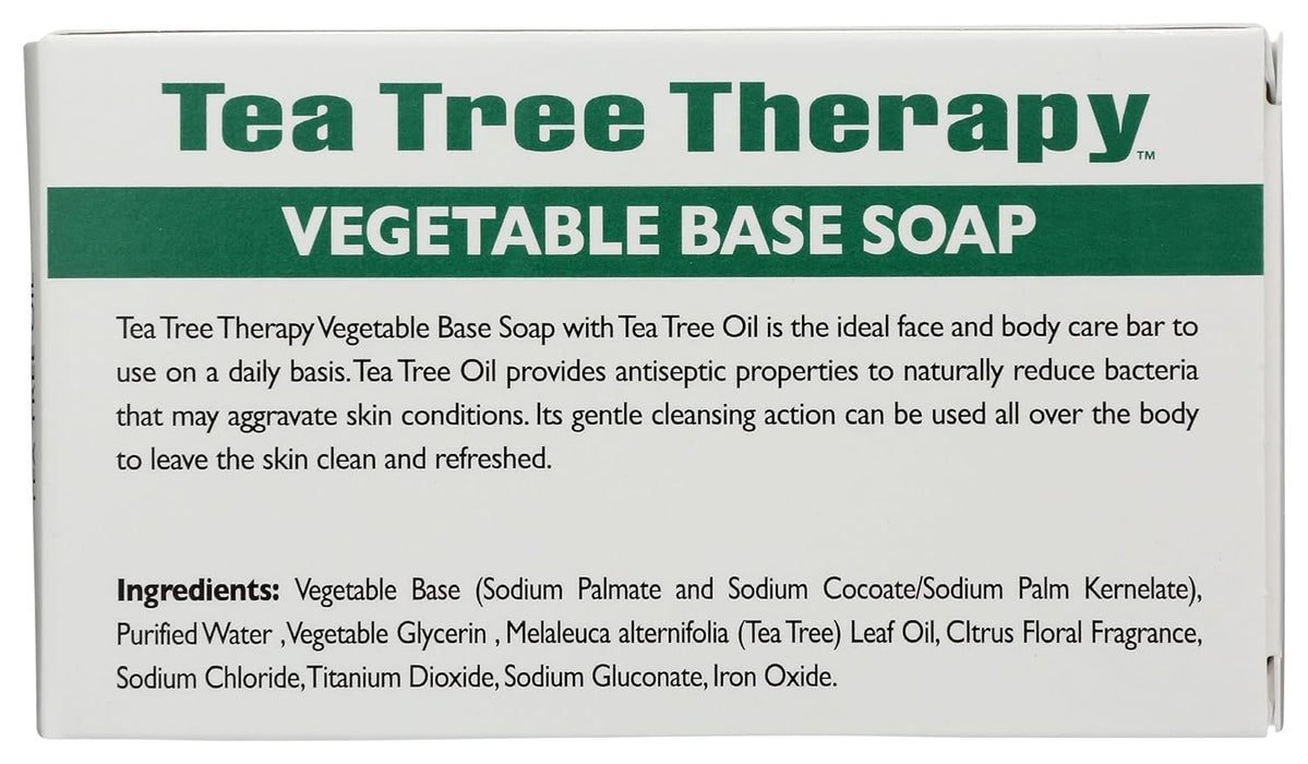 Tea Tree Therapy Vegetable Base Soap With Tea Tree Oil 3.9 Oz