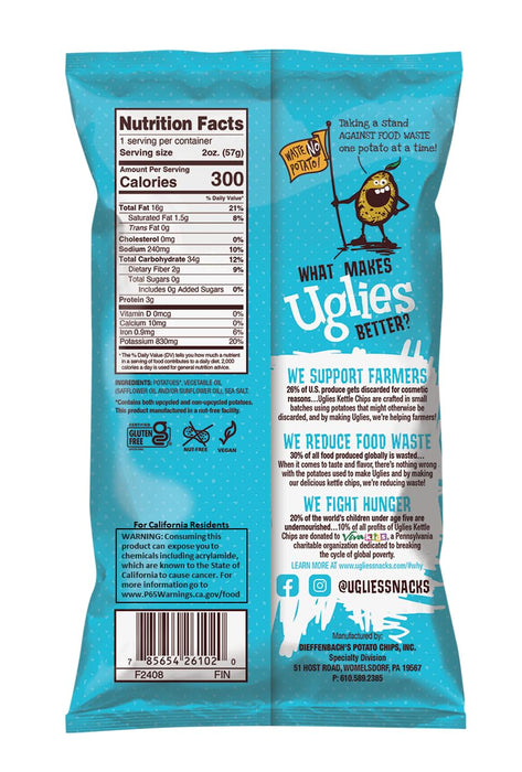 Uglies  Potato Chips Sea Salt  2 Oz