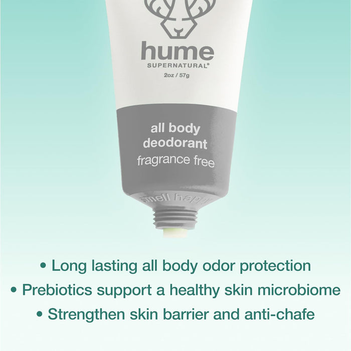 Hume Supernatural All Body Deoderant Fragrance Free 2 OZ