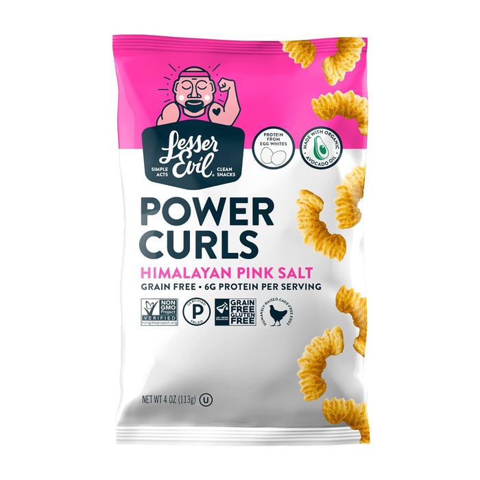 Lesser Evil  Organic Power Curls Himalayan Pink Salt  4 Oz