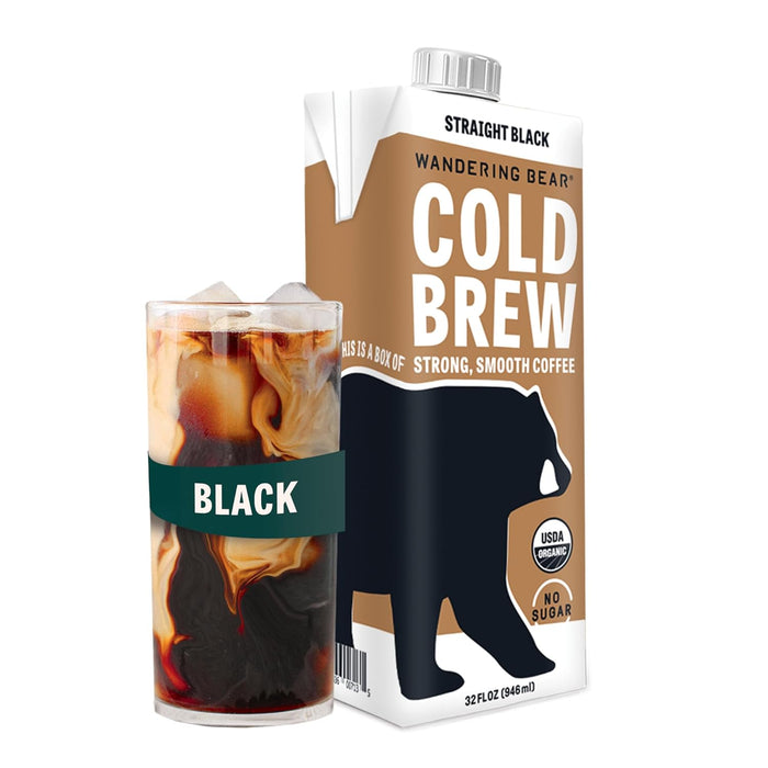 Wandering Bear  Cold Brew Black Coffee   32 oz