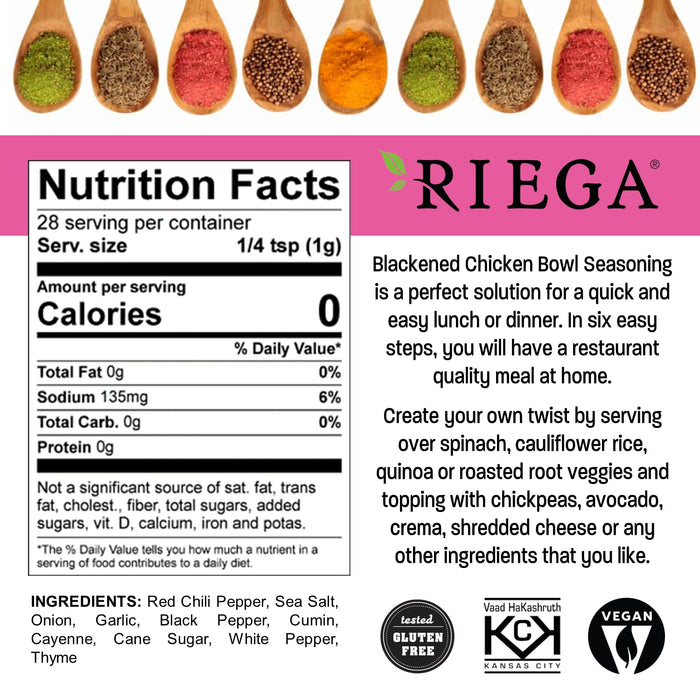 Riega Foods Chicken Bowl Seasoning 1 OZ