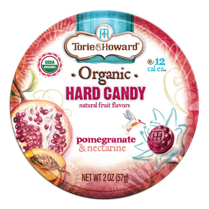 Torie Howard Organic Pomegranate Nectarine Hard Candy 2 oz