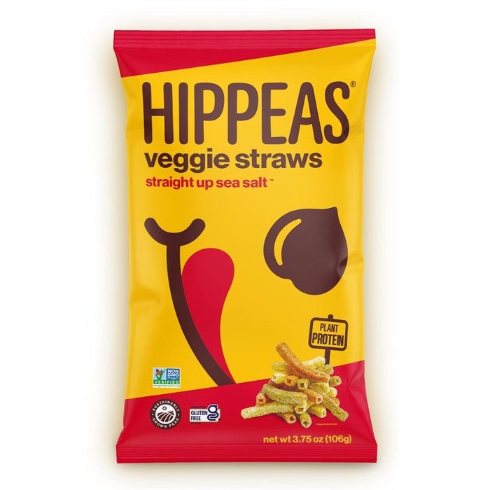 Hippeas  Veggie Straws Straight Up Sea Salt  3.75 Oz.