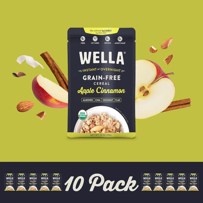 Wella Organic Cereal Apple Cinnamon Single-Serve 1.6 OZ