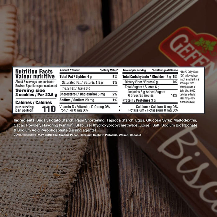 Gefen Tea Bscts Gluten Free Chocolate  Passover  4.2 OZ