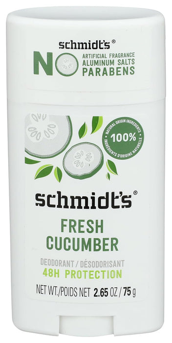 Schmidt'S  Deodorant Stick Freshener Cucumber  1 Each  2.65 Oz