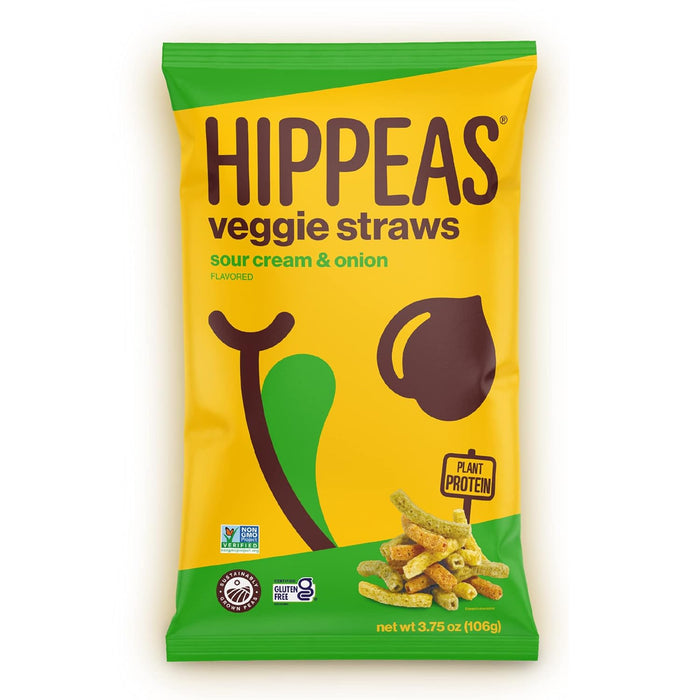 Hippeas  Veggie Straws Sour Cream And Onion  3.75 Oz.