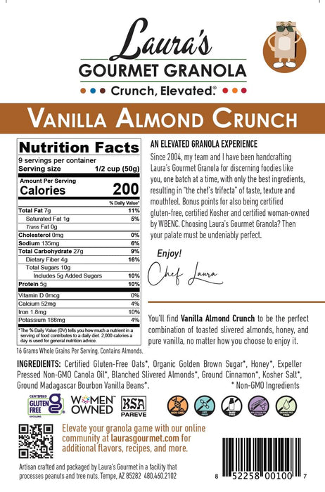 Laura`S Gourmet Granola  Vanilla Almond Crunch   16 Oz