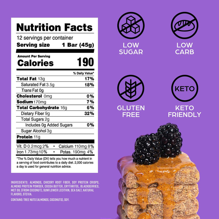 Keto Krisp  Almond Butter Blackberry Jelly Bar   1.59 Oz