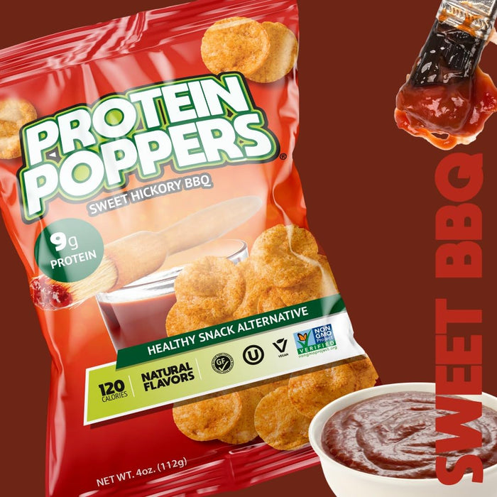 Protein Poppers Chips Sweet Hickory Bbq 4 OZ