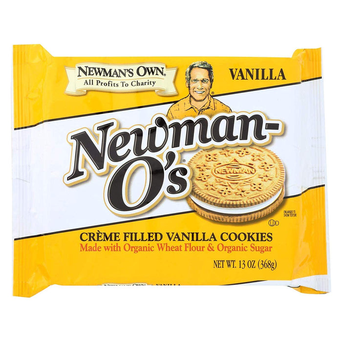 Newman'S Own  Newman O'S Creme Filled Cookies Vanilla Cookies  13 Oz