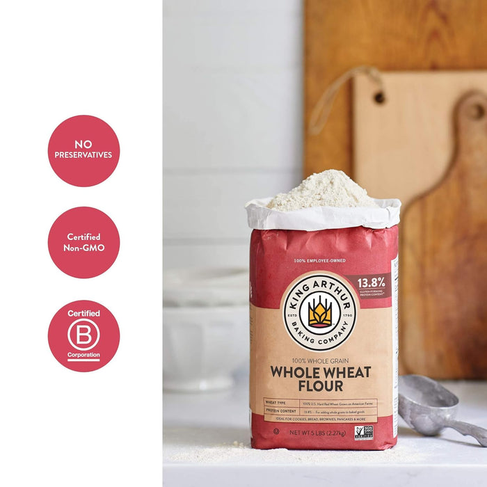 King Arthur Flour  Whole Wheat Fiour   5 Lb