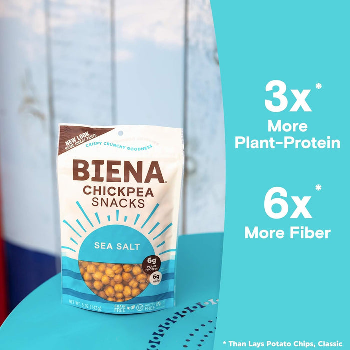 Biena  Chickpea Snacks Sea Salt  5 Oz