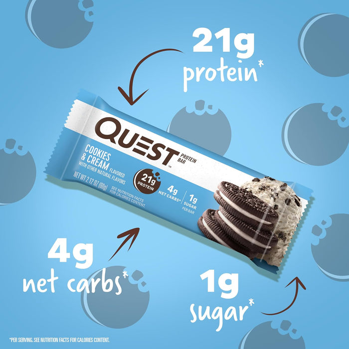 Quest Nutrition  Protein Bar Cookies And Cream   2.12 Oz